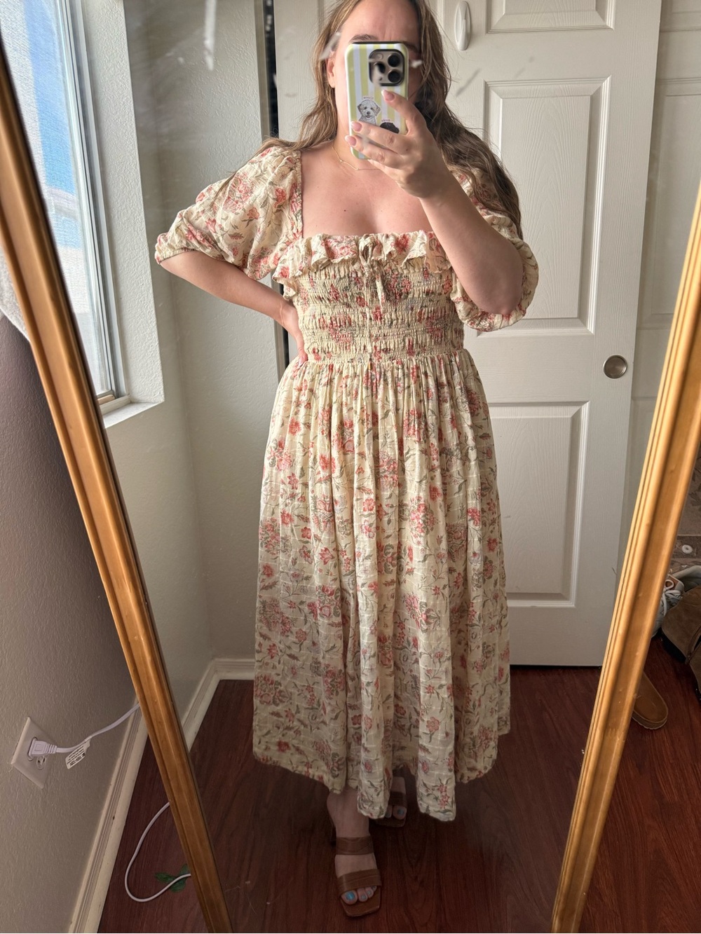 Free People Ethereal Oasis Printed Midi Dress -  S